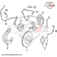 Front Brake Pad Wear Sensor 34356791958 Compatible With BMW 5 Series F10 & 6 Series F12 & 7 Series F01 F02 F03 F04