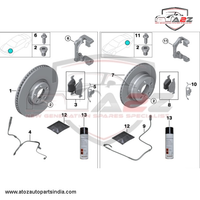 Rear Brake Pad Wear Sensor 34356791960 Compatible With BMW 7 Series F01 F02 F03 F04