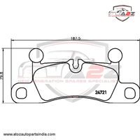 Rear Brake Pad 7P6698451 2472101 P65027 Compatible With AUDI Q7 & PORSCHE CAYENNE 92A