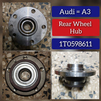 Rear Wheel Hub 1T0598611 1T0598611B 5QF598611 8S0598611 Compatible With AUDI A3 Q3 TT