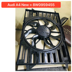 Cooling Radiator Fan Assembly Base 8W0959455M 8W0959455F Compatible With AUDI A4 B9 (8W2, 8WC) | A4 / S4 & A6 C8 (4A2) & A7 Sportback (4KA) | A7 / S7 & Q7 (4MB, 4MG, 4MQ)
