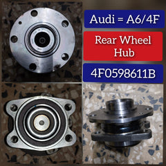Rear Wheel Hub 4F0598611B 4F0598611A 4F0501611B 4FD501611 Compatible With AUDI A6 C6 (4F2) | A6 / S6 & A6 C6 Avant (4F5)