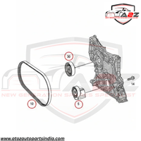 Belt Idler Pulley 2712000570 A2712000270 A2712000570 Compatible with & C-CLASS (W204) & E-CLASS (W211) & E-CLASS (W212) Tag No.1
