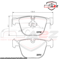 Rear Brake Pad 2373001 P06026 0301476 0403290 2228429 2284296 2284685 Compatible With BMW E60