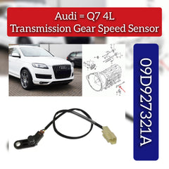 Front Wheel Transmission Gear Speed Sensor 09D927321A/24115A13115/24117604960/24117613253/24117624192/24118612901/24118612901 Compatible With AUDI Q7 (4LB)