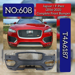 Complete Front Bumper T4A6187 Compatible With Jaguar F-Pace (2016-2021) Tag No.608