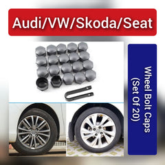 Wheel Bolt Caps (Set Of 20) Compatible with AUDI & VW & SKODA & SEAT