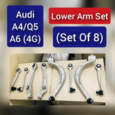 Front Lower Arm (Set Of 8) 8K0407151B & 8K0407152B & 8K0407693S & 8K0407694S & 8K0407510A & 8K0407509A & 8K0407506A & 8K0407505A Compatible with AUDI A4 Allroad B8 (8KH) A5 (8T3) | A5 / S5 A5 Convertible (8F7) | A5 / S5 Q5 (8RB) Q5 Van (8RB)