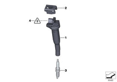 Spark Plug LKR8AP 12120032273 12127835198 Compatible With BMW 5 Series E90 Tag-S-10