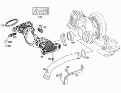 Breather Turbo Intake Seal 6420940180Compatible With MERCEDES-BENZ E-CLASS (W212,W213) & GL-CLASS (X166) & GLE (W166) & GLS (X166) & M-CLASS (W164) & R-CLASS (W251, V251) & S-CLASS (W222, V222, X222)
