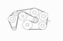 Multi Rib Belt 6PK2415 A0099971692 Compatible With MERCEDES-BENZ CLS (C219) (CONTINENTAL)