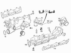 Engine Intake Manifold Actuator 6421500594 (642 Engine) Compatible With MERCEDES BENZ CLS (C219) & E-CLASS (W211,W212,W213) & GL-CLASS (X164) & GL-CLASS (X166) & GLE (W166) & GLS (X166) & M-CLASS (W164) & R-CLASS (W251, V251) & S-CLASS (W221,W222)