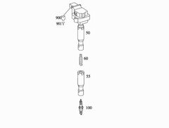Spark Plug A0041595803 Compatible With MERCEDES-BENZ C-CLASS (W203) C-CLASS (W204)