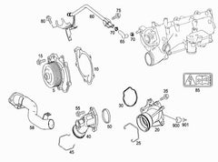 Engine Coolant Thermostat 6422000215 6422000415 6422002015 6422002115 A6422000215 A6422000415 A6422002115 For MERCEDES-BENZ E-CLASS W211 W212 & GL-CLASS X164 Tag-E-09