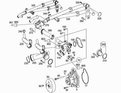 Thermostat Housing Water Coolant Flange 2712000315 For MERCEDES-BENZ E-CLASS W212 Tag-E-08