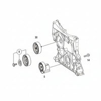 Belt Tensioner With Pulley 2712000470 Compatible with MERCEDES-BENZ C-CLASS (W204) & E-CLASS (W211) & E-CLASS (W212) & GL-CLASS (X164) & R-CLASS (W251, V251) & S-CLASS (W221, V221)