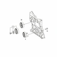 Belt Tensioner With Pulley 2712000270 A2712000270 A2712000570 Compatible with MERCEDES-BENZ C-CLASS (W203) & C-CLASS (W204) & E-CLASS (W211) & SLK (R171) Tag no : 3