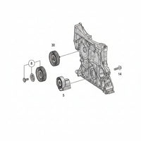 Belt Tensioner With Pulley 2712000470 Compatible with MERCEDES-BENZ C-CLASS (W203) & C-CLASS (W204) & E-CLASS (W211) & E-CLASS (W212) & SLK (R171) & SLK (R172)