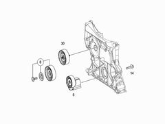 Belt Tensioner With Pulley 2712000470 Compatible with MERCEDES-BENZ C-CLASS (W203) & C-CLASS (W204) & E-CLASS (W211) & E-CLASS (W212) & SLK (R171) & SLK (R172)