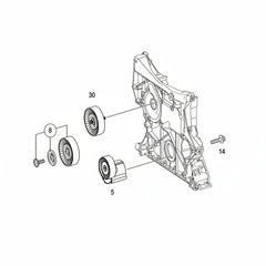 Belt Idler Pulley A2712060019 A2712000570 A2712000270 Compatible with MERCEDES-BENZ C-CLASS (W203) & C-CLASS (W204) & E-CLASS (W211) & CLC-CLASS (CL203) Tag no : 15
