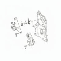 Belt Tensioner With Pulley 6422001370 05175588AA 68040206AA Compatible with MERCEDES BENZ CLS (C219) & E-CLASS (W211) & E-CLASS (W212) & GL-CLASS (X164) & GL-CLASS (X166) & GLE (W166) & GLS (X166) & R-CLASS (W251, V251) & S-CLASS (W221, V221)