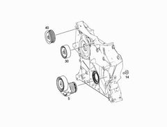 Belt Idler Pulley A0002021719 Compatible with MERCEDES-BENZ C-CLASS (W204) & E-CLASS (W212)