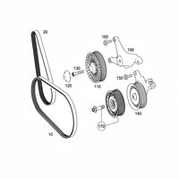 Multi Rib Belt 8PK2035 A0029932996 Compatible With MERCEDES-BENZ M-CLASS (W164) S-CLASS (W221) (CONTINENTAL)