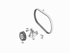 Multi Rib Belt 7PK2005 A0029935096 Compatible With MERCEDES-BENZ E-CLASS (W212) E-CLASS (W213) GL-CLASS (X166) M-CLASS (W166) S-CLASS (W222, V222, X222) (CONTINENTAL)