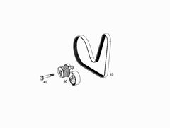 Multi Rib Belt Kit 5PK1745K1 Compatible With MERCEDES-BENZ A-CLASS (W176) B-CLASS Sports Tourer (W246, W242) CLA Coupe (C117) GLA-CLASS (X156) (CONTINENTAL)