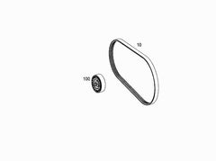 Multi Rib Belt 5PK1960 A0039934596 Compatible With MERCEDES-BENZ C-CLASS (W205) CLS (C257) E-CLASS (W213) GLC (X253) GLE (V167) V-CLASS (W447) (CONTINENTAL)