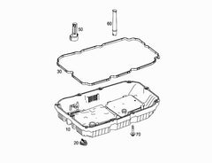Transmission Oil Pan 7252703707 Compatible With MERCEDES-BENZ C-CLASS W205 & CLS C218 & E-CLASS W213 & GLC X253 & GLE V167 & GLE W166 & GLS X167 & S-CLASS W222 Tag-OP-08