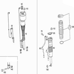 Front Air Suspension Shock Absorber Strut 2213204913 2213203513 2213204613 Compatible With MERCEDES-BENZ S-CLASS (W221, V221)