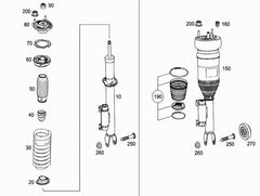 Front Left Air Suspension Shock Absorber Strut 2133208700 A2133202301 Compatible With MERCEDES-BENZ E-CLASS W213 T-1