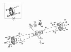 Prop Shaft Bearing 2214105081 & A2214105081 Compatible With MERCEDES-BENZ S-CLASS (W221, V221)