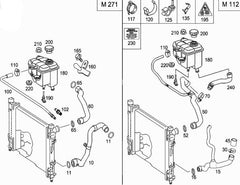 Radiator Hose Pipe 2035015582 Compatible with MERCEDES-BENZ C-CLASS W203 Tag-H-72