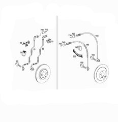 Front Left/Right ABS Wheel Speed Sensor A2515400817 A2514403737 A2514404937 A2514408013 A2515401117 A2519055700 A2545400817 Compatible With MERCEDES-BENZ R-CLASS W251