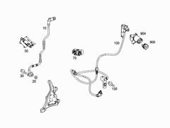Front Left/Right ABS Wheel Speed Sensor 2049053005 & 2049057902 A2049053005 A2049057902 Compatible With MERCEDES-BENZ & C-CLASS (W204)