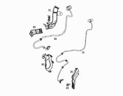 Rear Left/Right ABS Wheel Speed Sensor 2465400417 2469057603 2469059402 A2465400417 A2469059402 A2469057603 Compatible With MERCEDES-BENZ A-CLASS W176 & B-CLASS Sports Tourer W246 & CLA Coupe C117 & GLA-CLASS X156