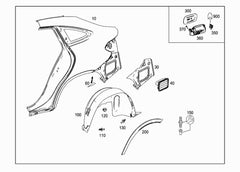 Rear Left Wheel Arch (EYEBROW) 2928852122 Compatible With MERCEDES BENZ GLE W292 2015-2018