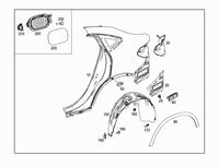 Rear Left Wheel Arch (EYEBROW) A2538850722 A2538850722 Compatible With MERCEDES BENZ GLC X253 2016-2022 Tag No.11