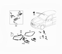 Left LED Headlight Ballast DRL Control Unit 1769066500 Compatible With MERCEDES-BENZ A-CLASS W176 & CLA Coupe C117 Tag-BL-205