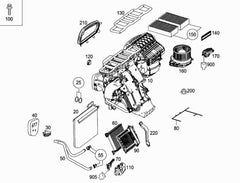Air Conditioning Evaporator (Cooling Coil) A1668300158 Compatible with MERCEDES BENZ GLE W166 & GL-CLASS W166 & GLS W166 & M-CLASS W166 (642/651)