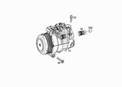 AC Compressor A0032308711 Compatible With MERCEDES-BENZ C-CLASS (W204)