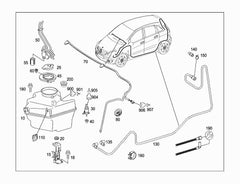 Headlight Washer Nozzle Compatible With MERCEDES-BENZ A-CLASS W169 Headlight Washer Nozzle Left 1698601247 & Right 1698601147