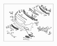 Front Bumper Grill 2058851065 Compatible with MERCEDES-BENZ C-CLASS W205 (2015-2023) Tag No.112