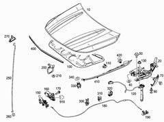 Bonnet Lock Lower A2468800460 & 2468800460 Compatible With MERCEDES-BENZ A-CLASS (W176) B-CLASS Sports Tourer (W246, W242)