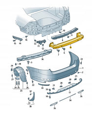 Rear Bumper Member 3V5807305A/B Compatible With Skoda Superb (2015-2023)