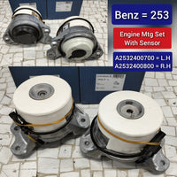 Engine Mount Set With Sensor Compatible With MERCEDES-BENZ GLC X253 Engine Mount Left A2532400700 & Right A2532400800
