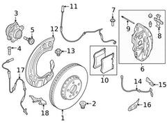 Front Brake Pad Wear Sensor 34356870353 Compatible With BMW X5 G05 F95 & X6 G06 F96 & X7 G07