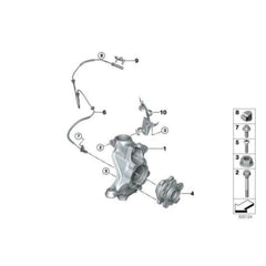 Front Left/Right ABS Wheel Speed Sensor 34521544002 & 34526862802 & 34526895660 Compatible With BMW & 3 (G20, G80, G28)